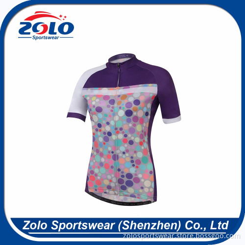 2017 new design fashionable slim fit cycling jerseys flowers